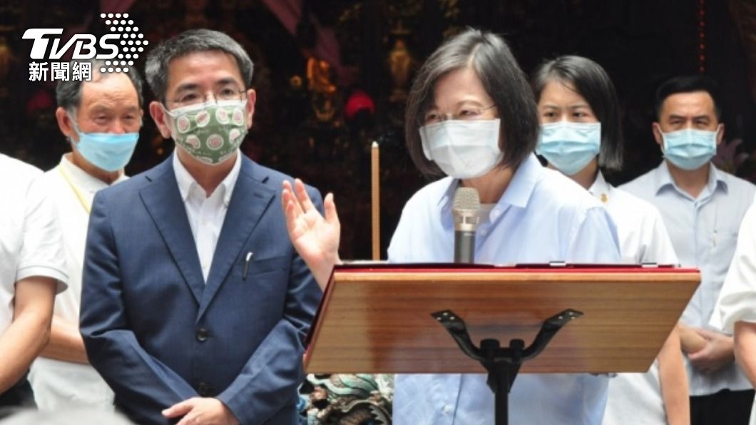 總統赴宜蘭為縣長提名人江聰淵站台。（圖／中央社）