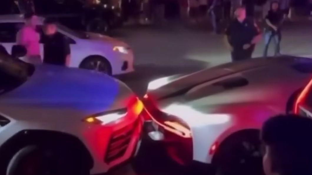 車主臉都綠了！開藍寶堅尼出車禍　竟撞上饒舌歌手布加迪