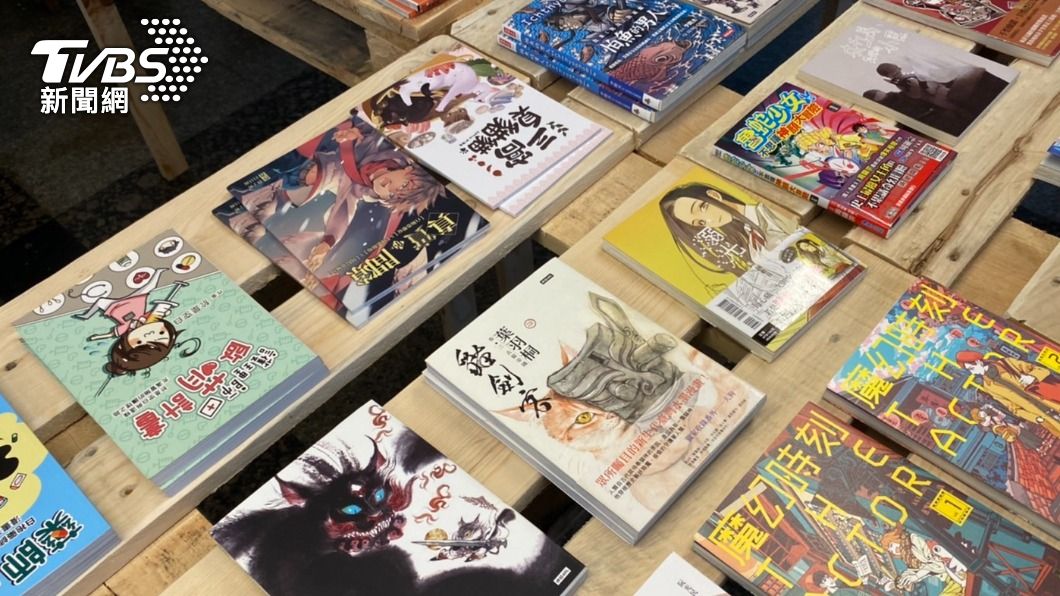 現場收錄許多國人得獎的動漫作品。（圖／TVBS）