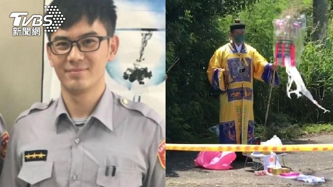 員警曹瑞傑殉職,家屬重返案發現場招魂。(圖/TVBS)