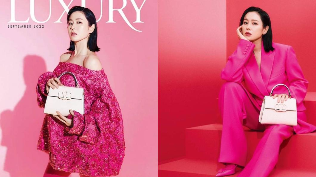 孫藝真挺孕肚登上9月韓國雜誌Luxury封面。(圖/翻攝自IG)