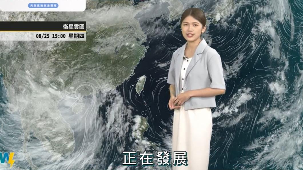 台灣上空並無明顯雲系在發展。(圖/翻攝自天氣風險臉書)