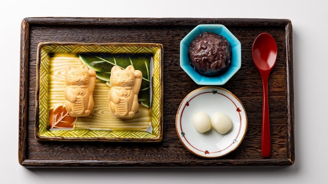超萌「招財貓最中」。（圖／京町 山本屋提供）