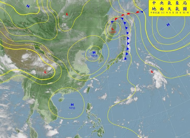 地面天氣圖。（圖／氣象局）