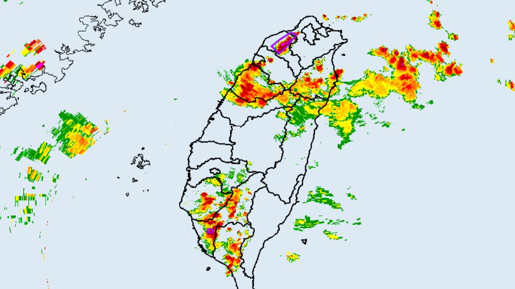 氣象局發布大雷雨即時訊息。(圖/氣象局提供)