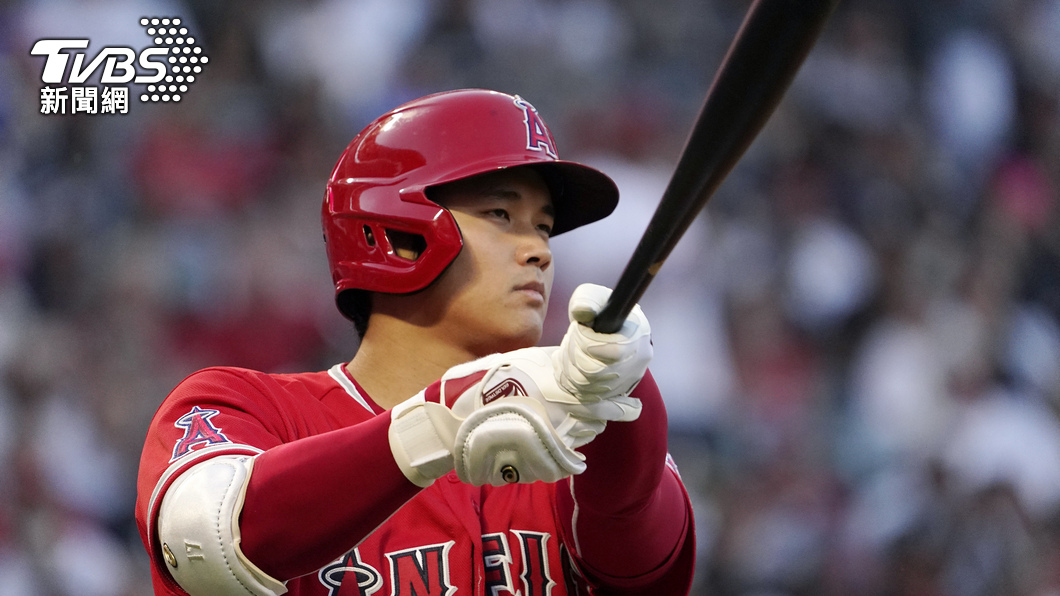 大谷翔平擊出兩分砲要回領先。(圖/達志影像美聯社)