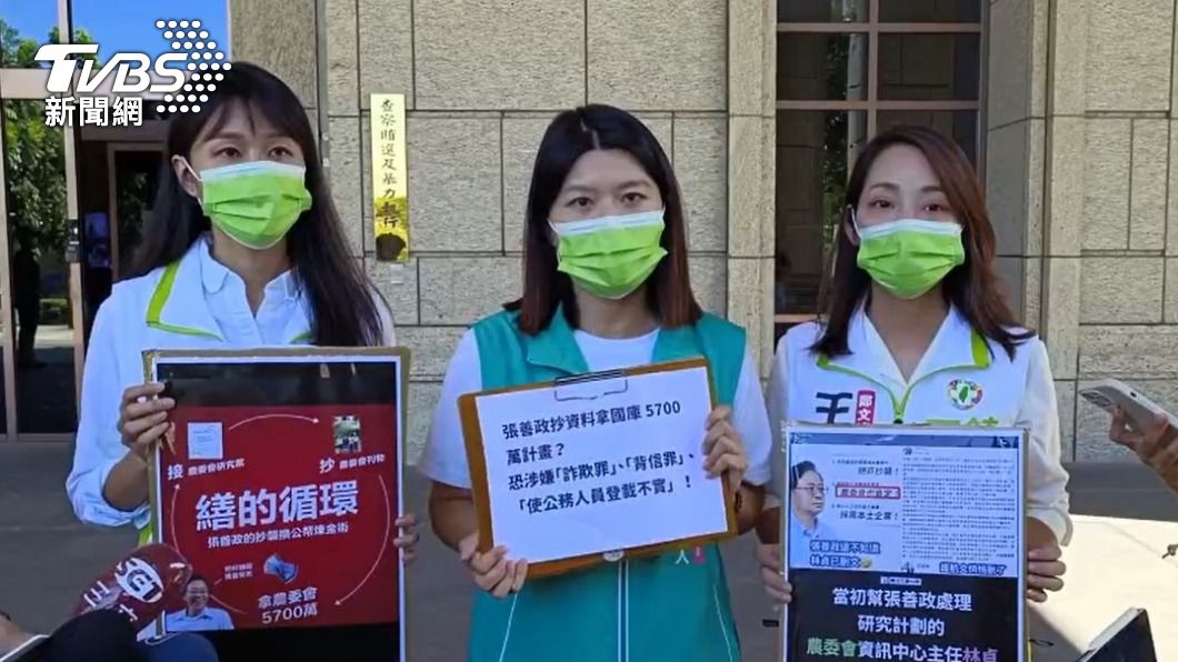 圖左至右為民進黨桃園市議員候選人黃瓊慧、魏筠、王珮毓。（圖／TVBS）
