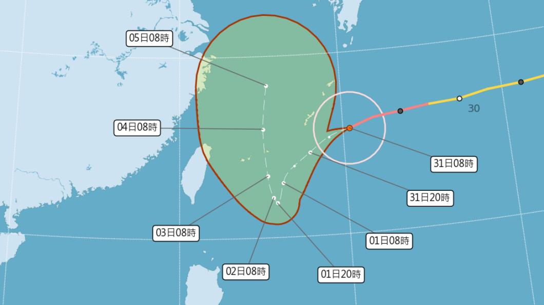 強颱軒嵐諾將吃掉另個颱風 北部防豪雨「發海警」時間曝