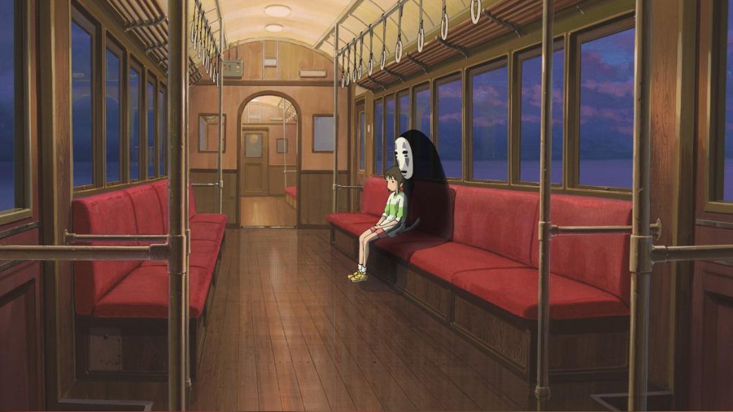 千尋與無臉男搭上列車的經典畫面。（圖／甲上提供）