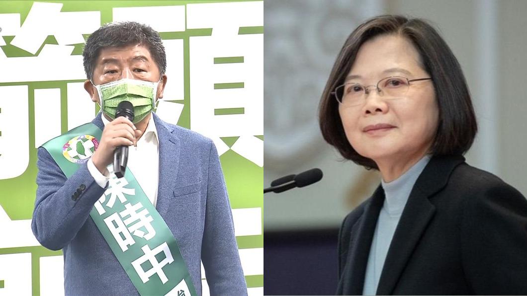 謝寒冰認為蔡英文到時候一定會出手救陳時中。(圖/TVBS、翻攝自蔡英文臉書)