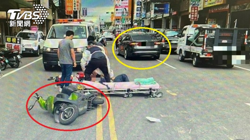 閃燈路口又車禍!八旬騎士安全帽噴飛 頭部著地傷重不治