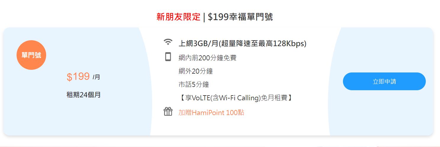 中華電信除了99元方案外,也祭出199元優惠。(圖/翻攝自中華電信官網)