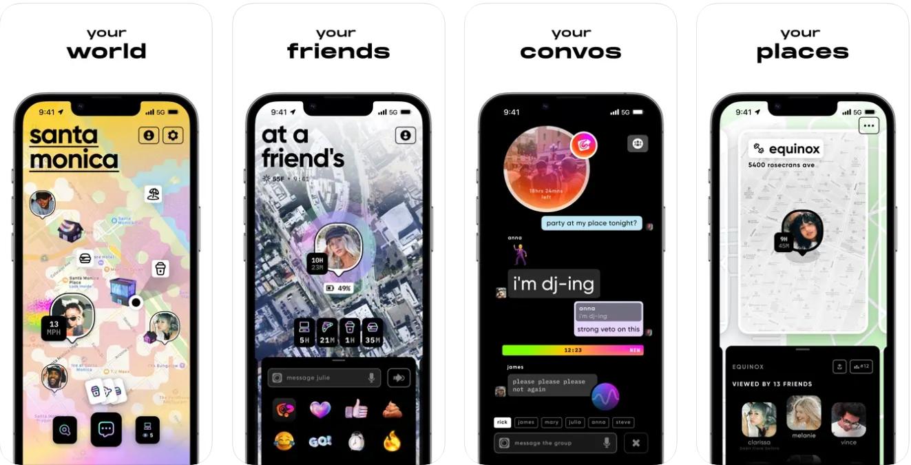 Zenly打開就能隨時查看好友定位。(圖/翻攝自App Store)