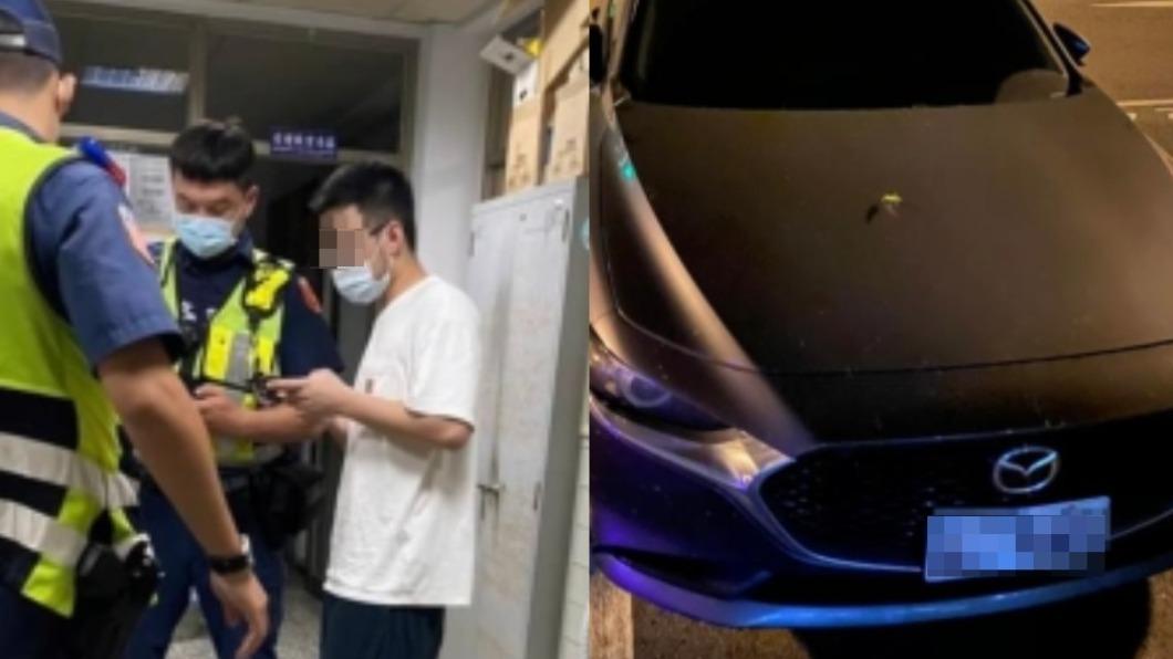 白衣眼鏡男開黑車到泰安休息站偷拍。（圖／翻攝自「爆料公社」）