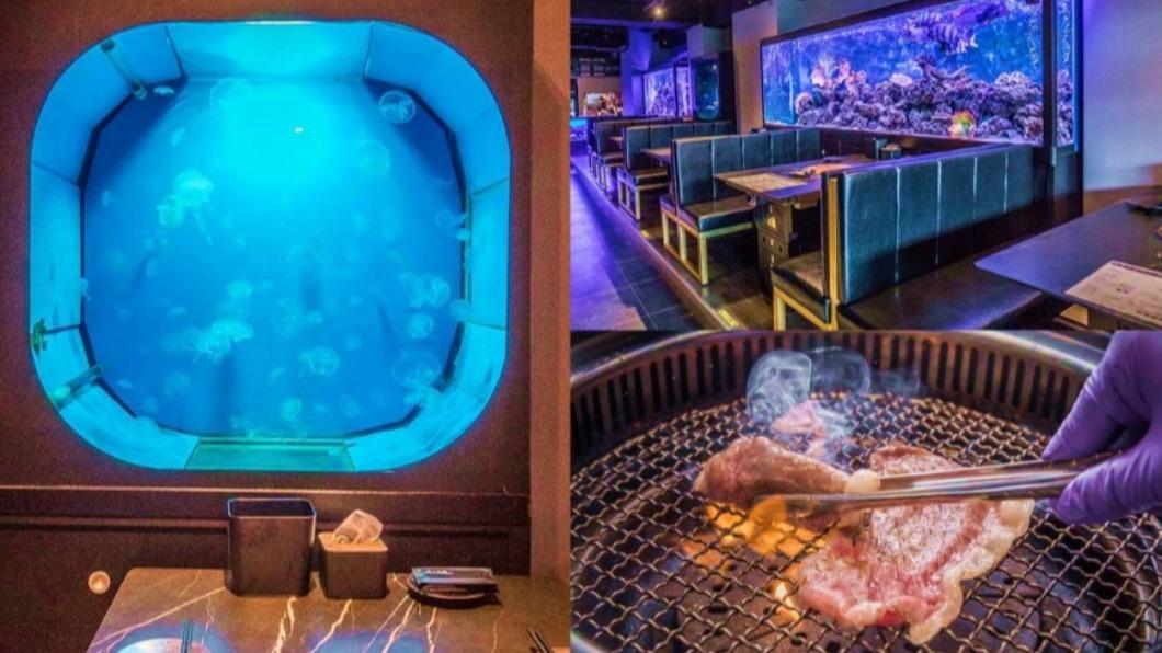 超夯水母牆！吃「燒肉」宛如置身水族館　爽嗑和牛握壽司