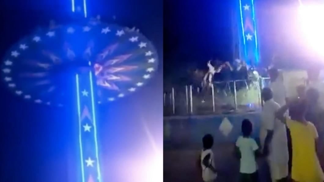 印度超驚嚇大怒神!自5樓高急墜「重擊地面」 16人甩飛傷