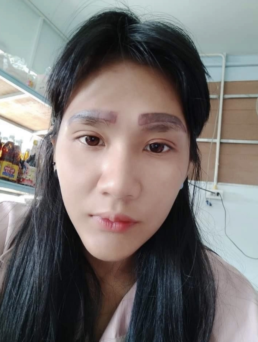妮帕普蘿因為眉毛足足一年不敢出門見人。(圖/翻攝自@pattawee.hmom TikTok)
