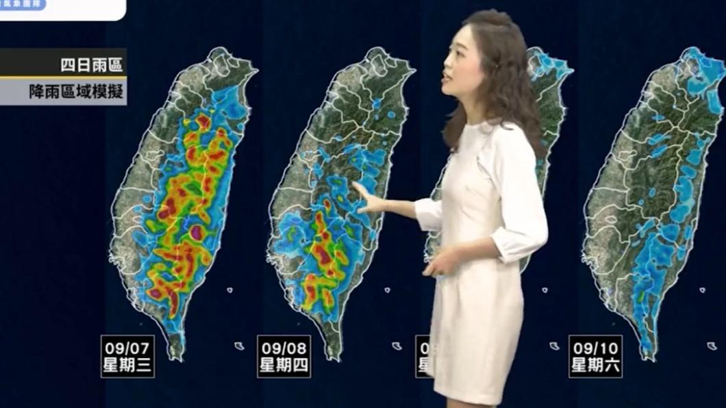 禮拜四過後天氣逐漸回穩。(圖/翻攝自天氣風險 WeatherRisk臉書)
