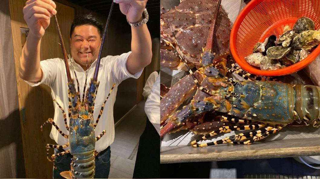 呂捷曬活體海鮮。(圖/翻攝自呂捷歷史-朕即天下!臉書)
