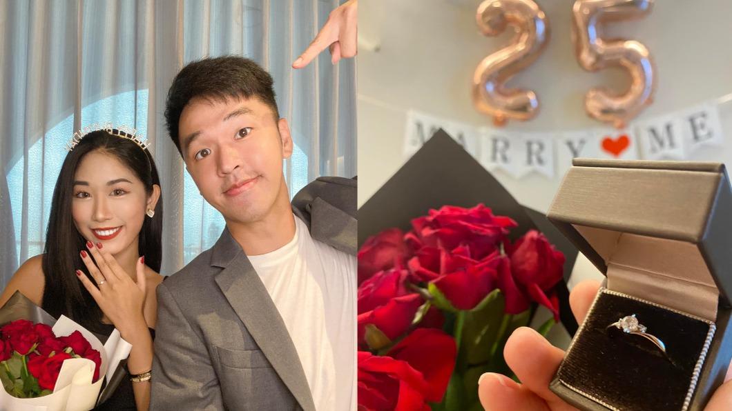 女友生日求婚!香蕉「捧鑽戒」霸氣喊:禮物就是我的肩膀