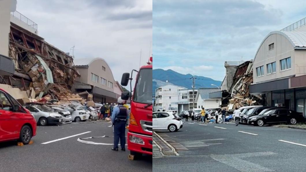 日本山口縣倉庫突崩塌!7車遭埋1人死亡 巨響嚇壞民眾