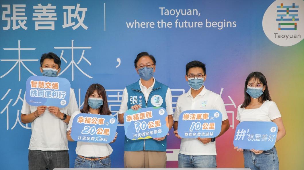 張善政喊話改善桃園交通問題。(圖/張善政競選辦公室提供)