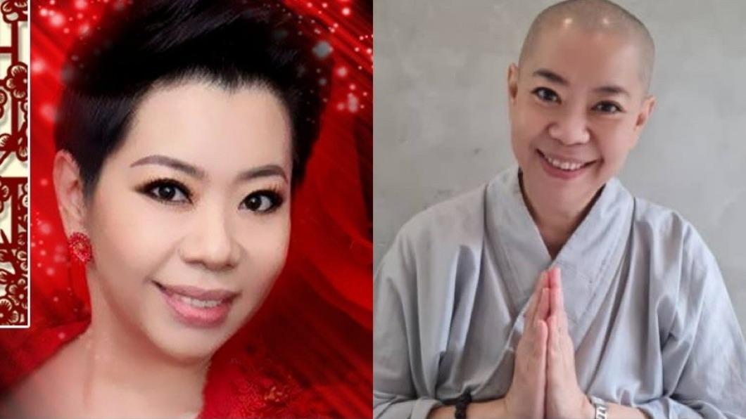 賴冰霞今年一月剃度出家。(圖/翻攝自賴冰霞臉書)