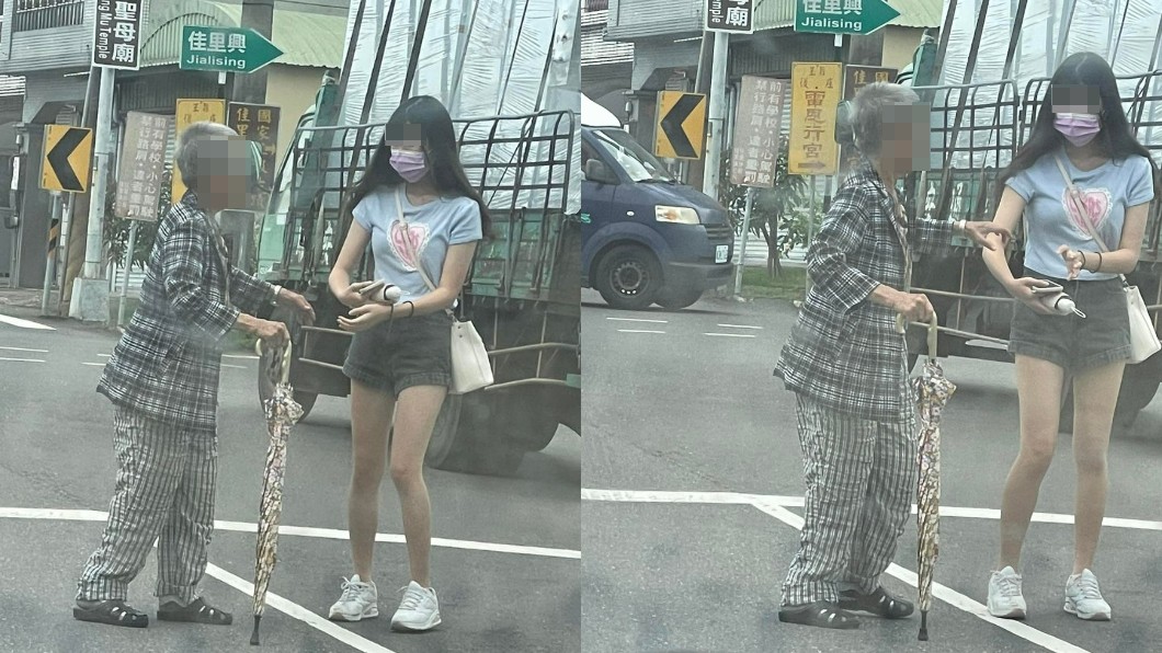 人美心美!長腿正妹扶老奶奶過馬路 加碼1暖舉萬人讚翻