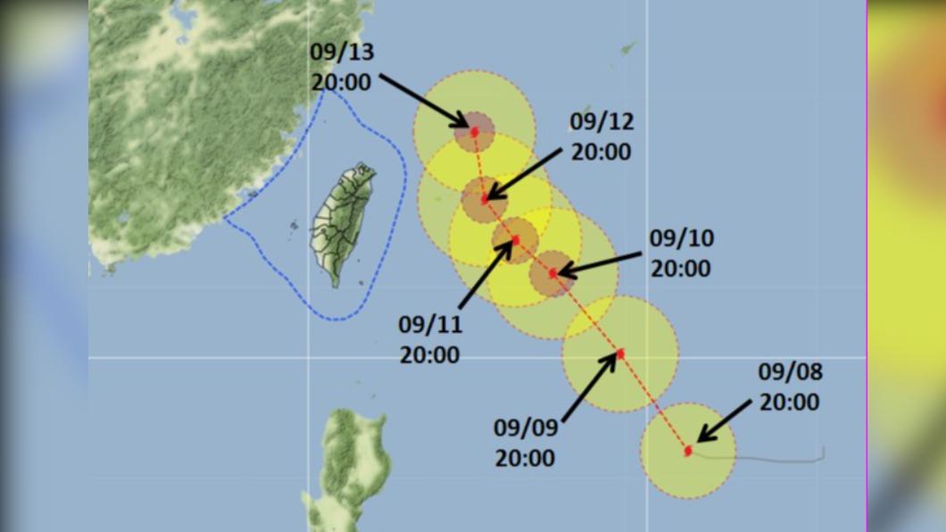 10日晚間梅花颱風最外圍北風雲層會接近北台灣。（圖／翻攝自天氣職人吳聖宇臉書）