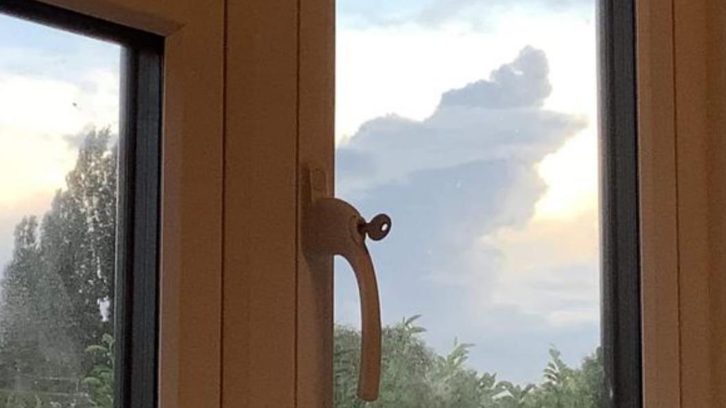 雲朵的側臉照。(圖/翻攝自臉書)