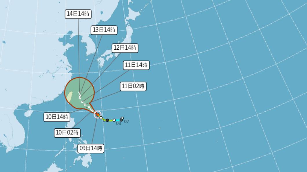 賞月趁今晚!估「梅花」明日升級中颱 降雨影響範圍曝
