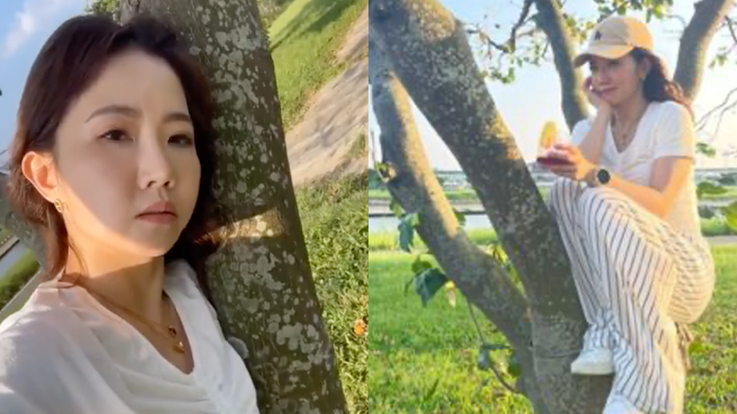 謝忻中秋「陪他喝紅酒」 現蹤河濱公園喊:一切都是愛