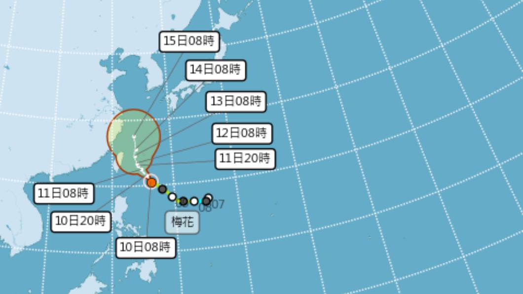 梅花最快中午轉中颱！海警發布時間曝　北部賞月最後一天