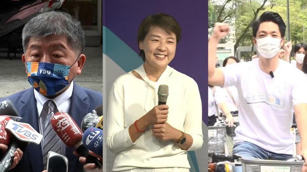 台北市長參選人陳時中、黃珊珊及蔣萬安。(圖/TVBS)