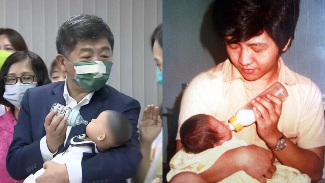 單手抱嬰挨批危險!陳時中不忍了 曬「餵奶舊照」洩父愛