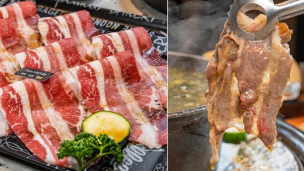 「上等五花豬肉」含有豐富油花,口感頗Q嫩。(圖/虎麗笑嗨嗨提供)