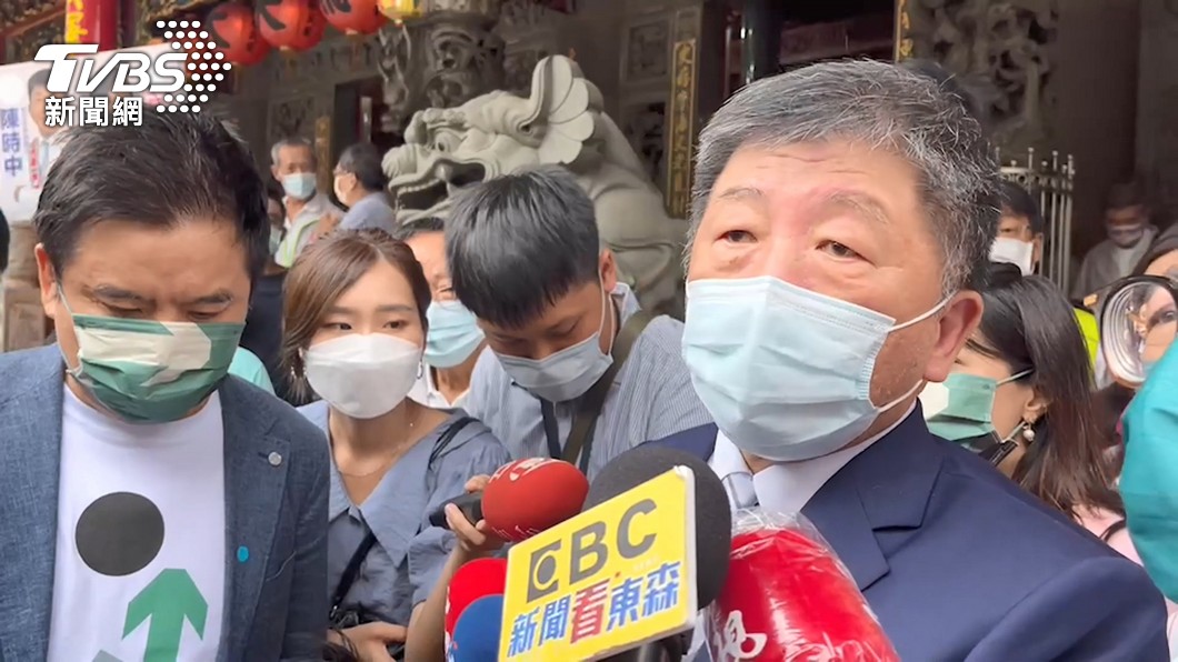 陳時中否認阻擋疫苗。（圖／TVBS）