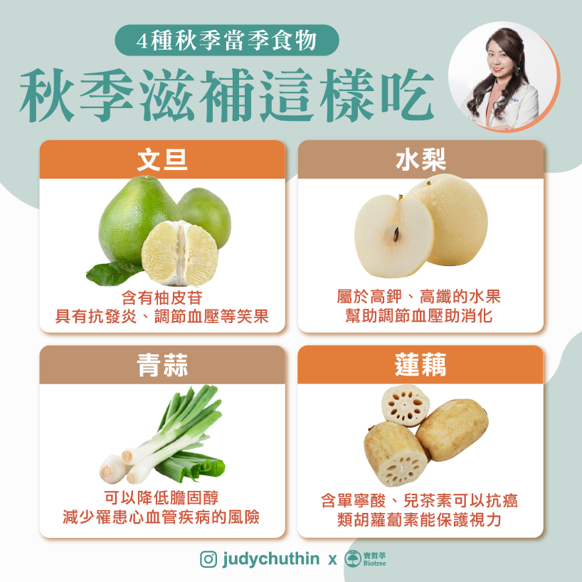 專家推薦4種秋季盛產食物。（圖／翻攝自營養師朱瑞君臉書）
