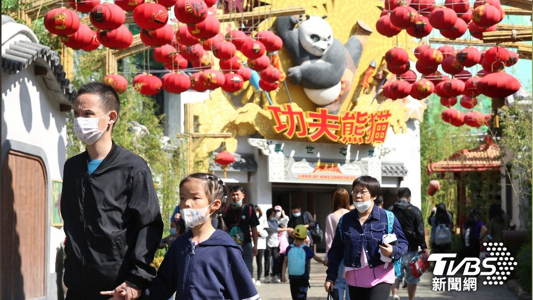 北京環球影城園區內部一景。(圖/達志影像美聯社)