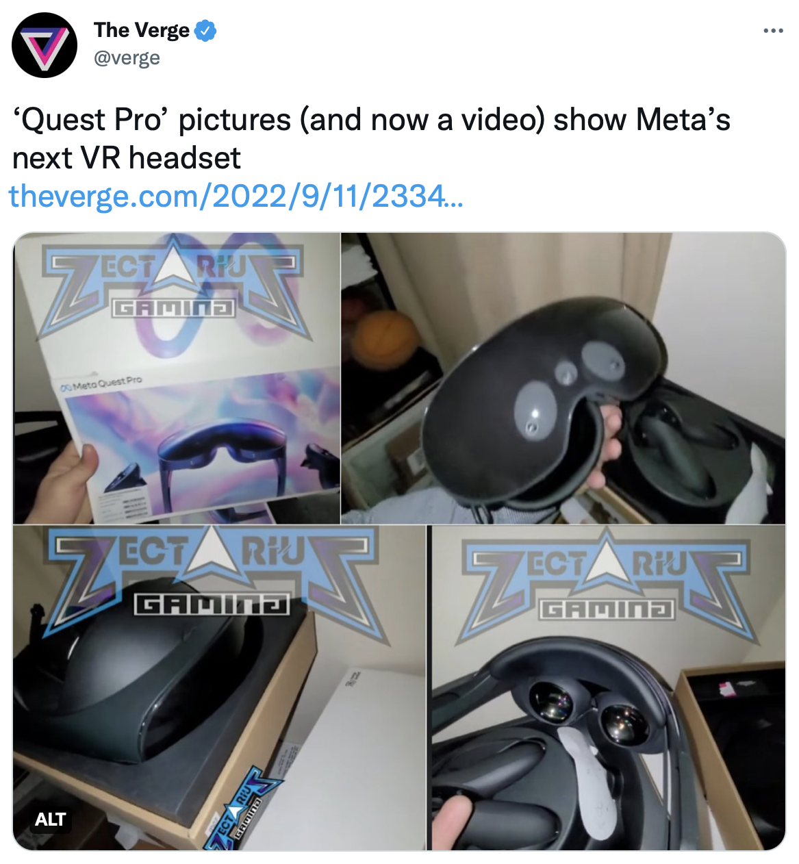 Meta的新VR頭盔遭爆雷。（圖／翻攝自推特）