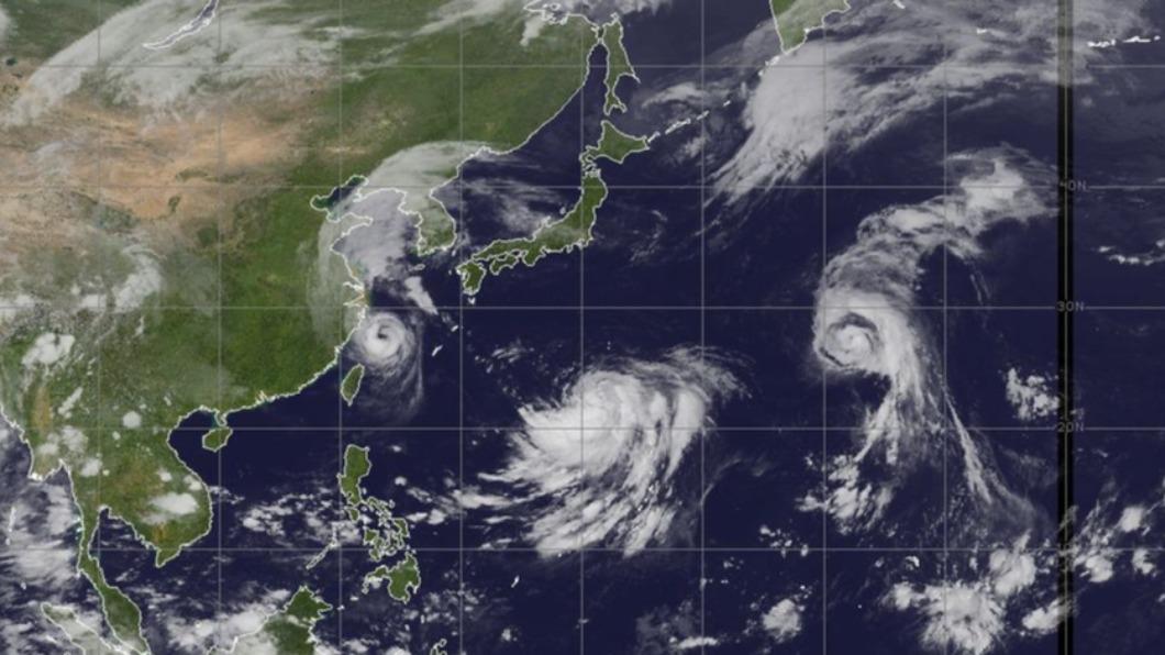 輕颱南瑪都形成 鄭明典分享3颱共舞衛星雲圖