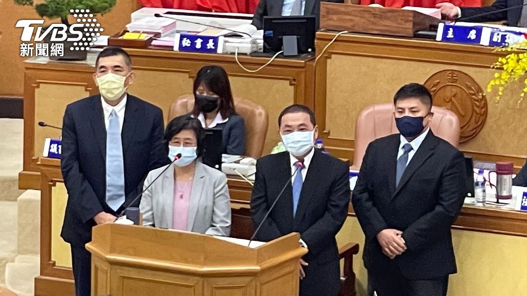 新北市長侯友宜今日赴新北市議會進行市政總質詢。(圖/TVBS)