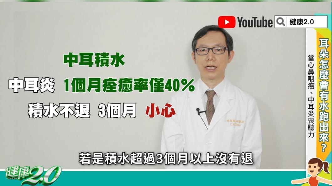 中耳炎積水,1個月痊癒率僅40%。(圖/TVBS《健康2.0》)