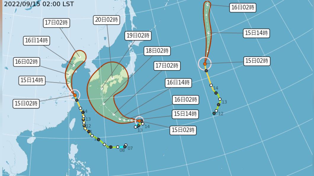颱風路徑預測。(圖/中央氣象局)