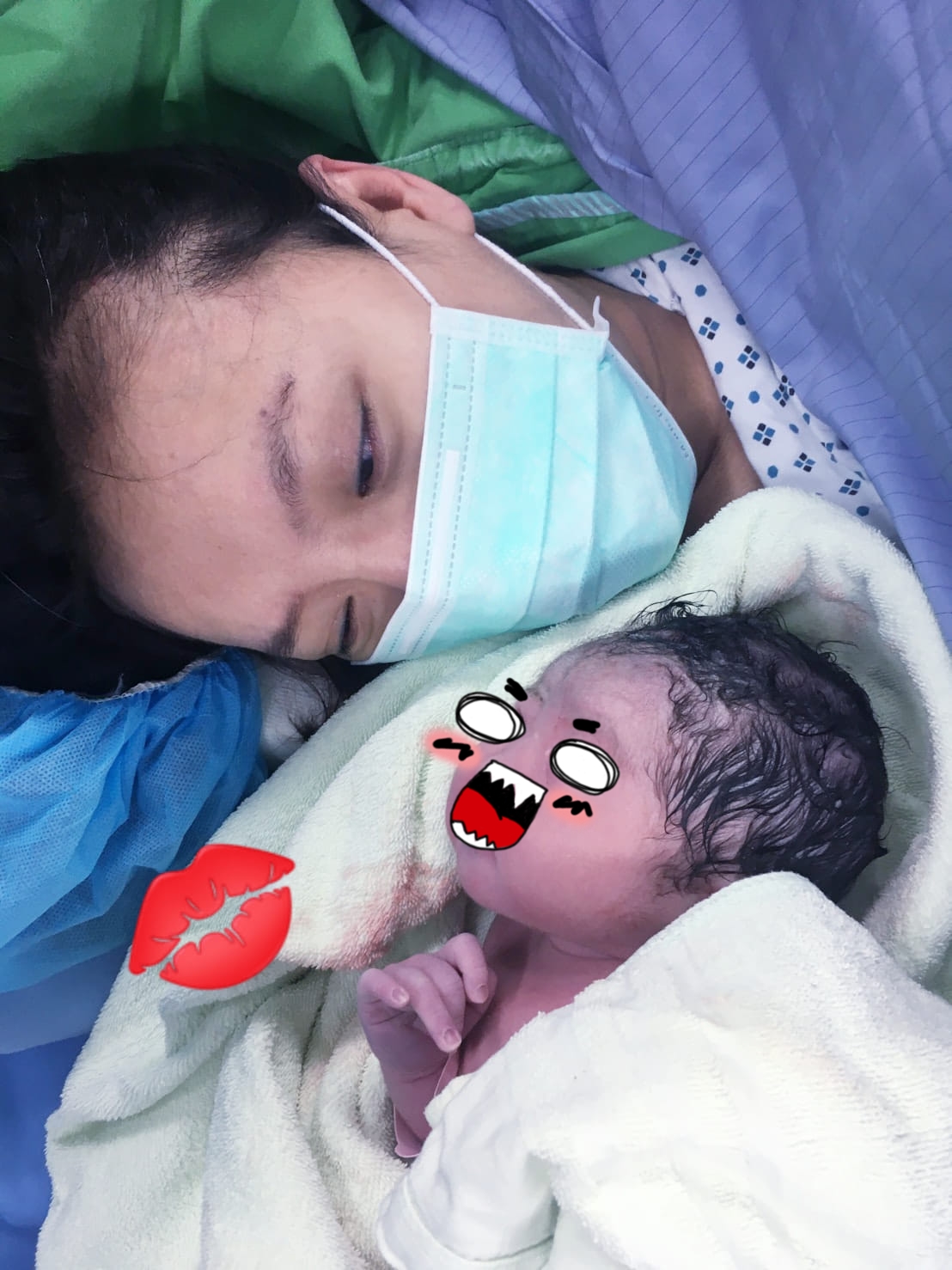 陳宥心9月剖腹生下女兒。(圖/翻攝自陳宥心臉書)