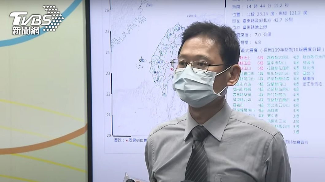 地震測報中心主任陳國昌。（圖／TVBS）