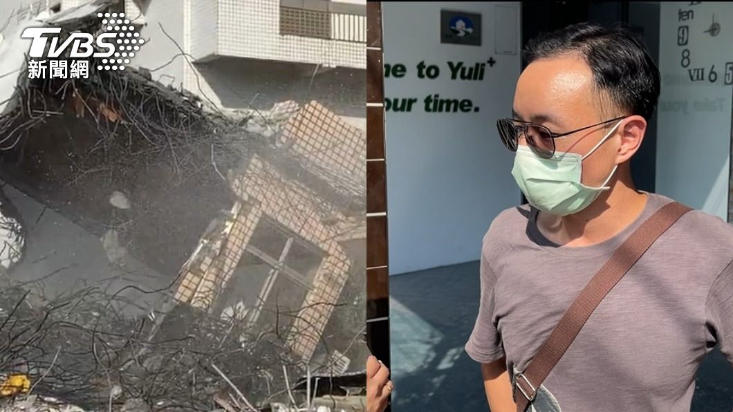 玉里老家倒了!屋主兒台南急奔花蓮 母脫困見兒淚崩
