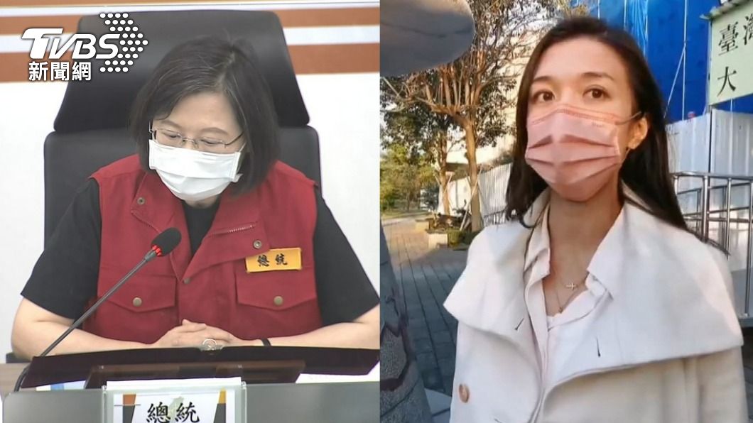 今晚熱搜話題為蔡英文（左）、戴寧（右）。（圖／TVBS）