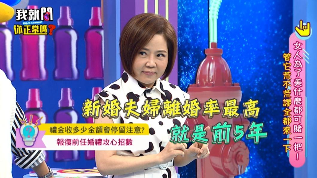 于美人認為離婚率最高是在結婚的前5年。(圖/東森提供)