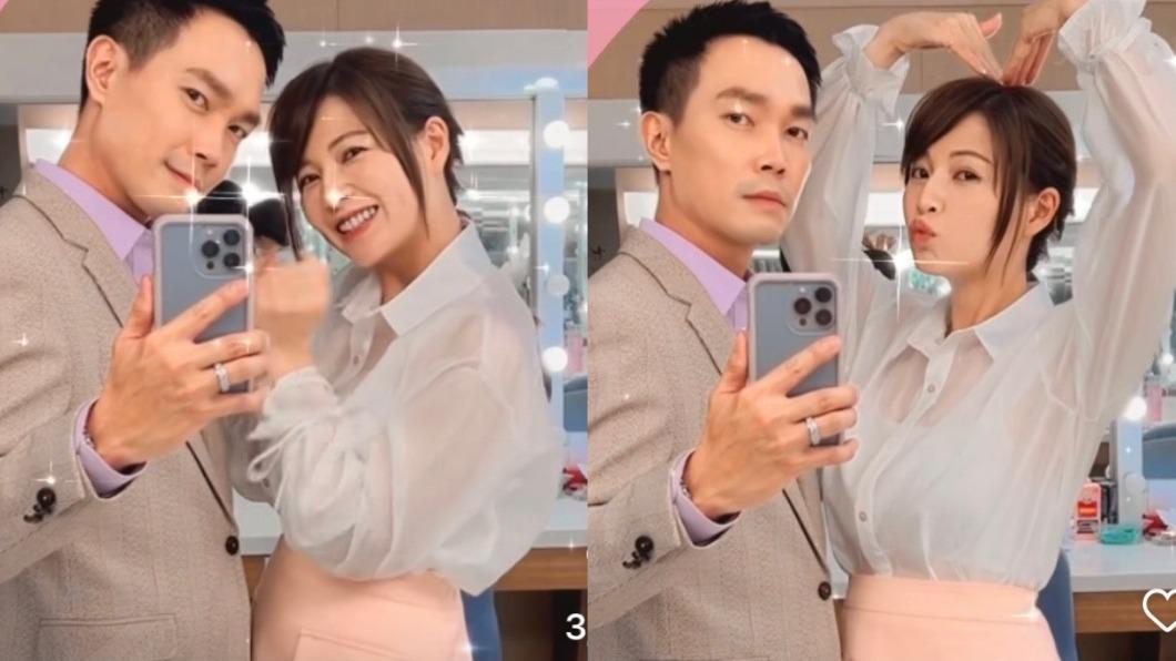 謝京穎情人節曬出放送飛吻、捶胸許仁杰的影片。（圖／翻攝自謝京穎IG）